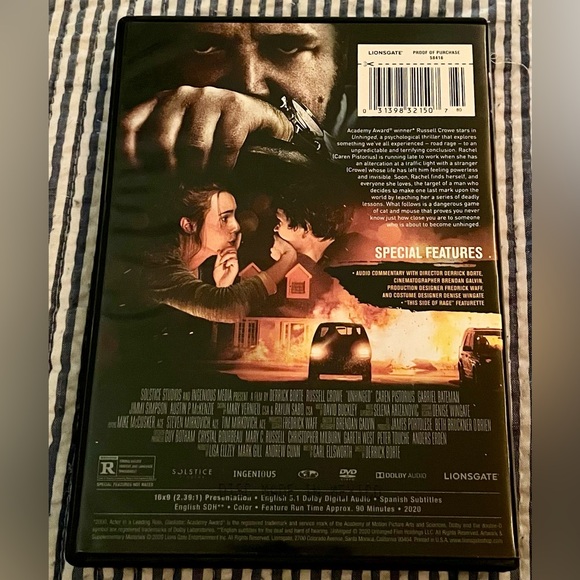 ☠️ Unhinged DVD ☠️ - Picture 3 of 4